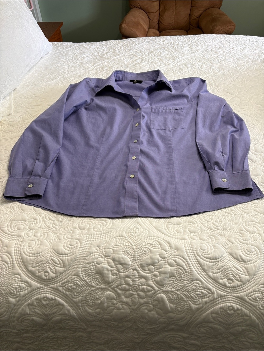 Foxcroft Purple Button-Down Shirt
